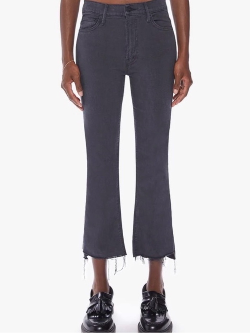 MOTHER Crop step Flare Jeans